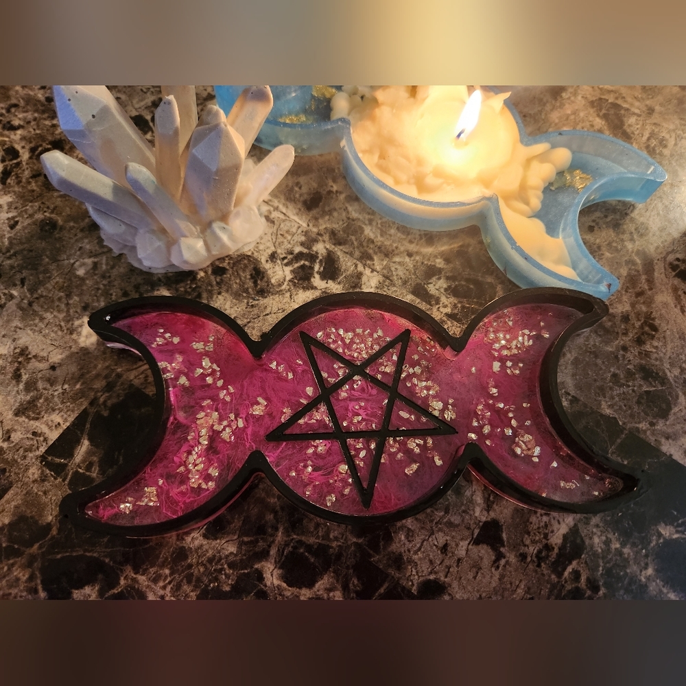 Handmade three moon tray